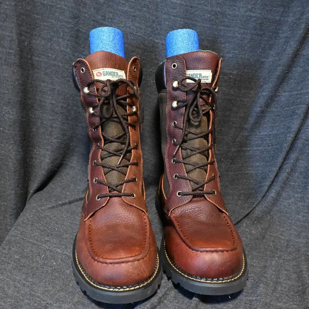 Gander Mountain Mtn Men's 13 Leather Boots Hutning Lace-Up Outdoors